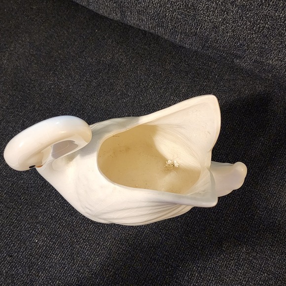 Vintage Large Crackle-Glaze Swan Planter MCM 8" w x 7.7" h - Picture 12 of 13